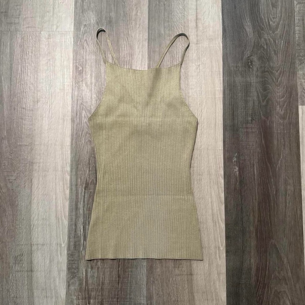 Zara Beige Ribbed Camisole